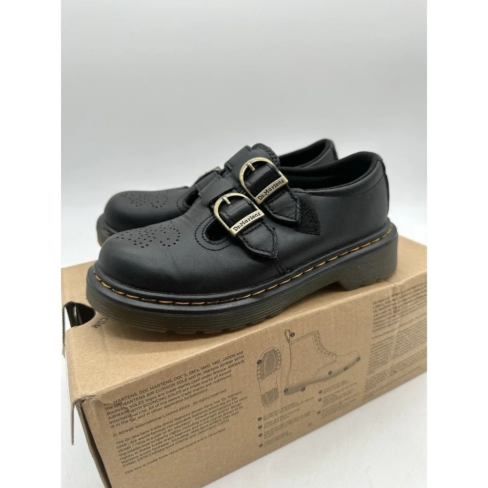 Dr. Martens Doc 8065 J Smooth Leather Mary Jane Girls Youth Size 12